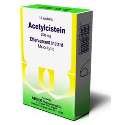 Acetylcistein 200 mg ( acetylcystine ) 10 sachets